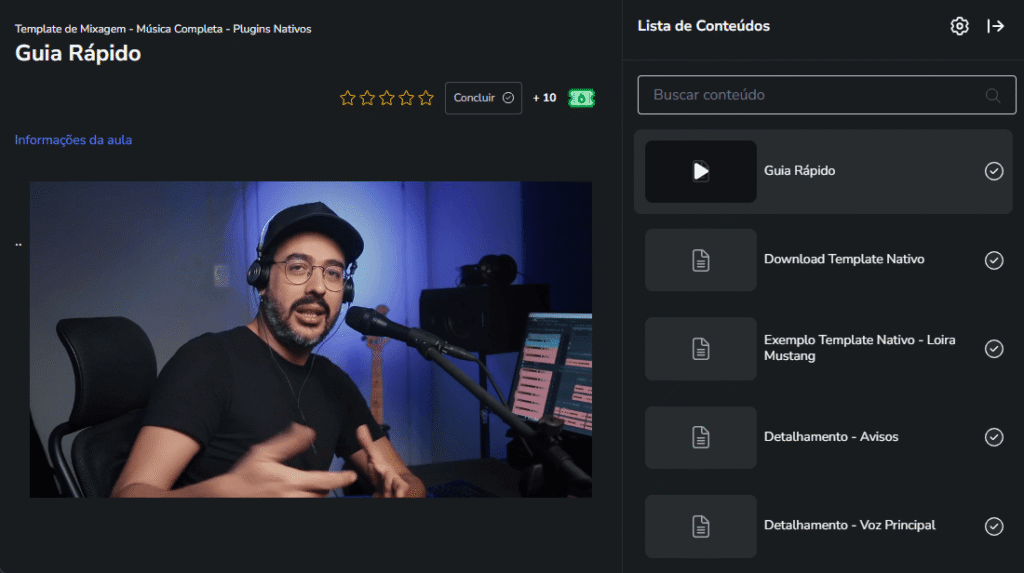 Vídeo guia de aplicação do template