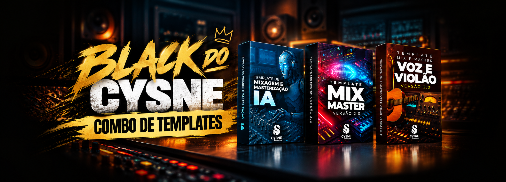 Black do Cysne — combo de três templates